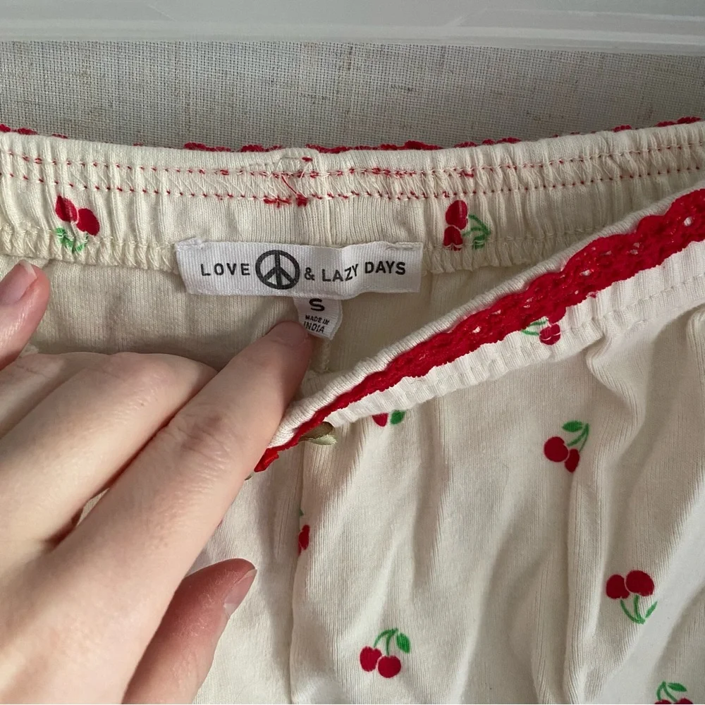 Cherry print matching set
